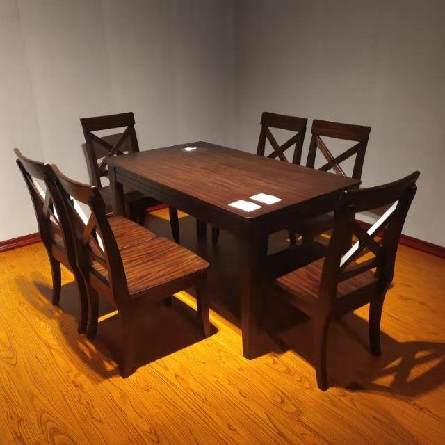 枫木餐桌+6把椅